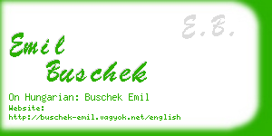 emil buschek business card